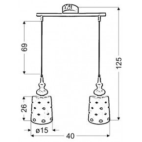 Lampy-sufitowe - lampa wisząca metalowa biało-czarna 2x60w e27 hamp 32-51929 candellux 