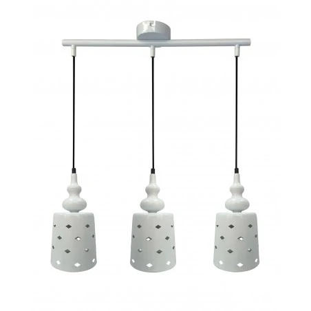 Lampy-sufitowe - sufitowa lampa biała z oryginalnymi kloszami 3x60w e27 hamp 33-51943 candellux 
