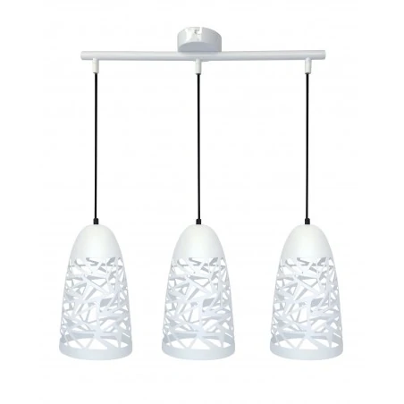 Lampy-sufitowe - oświetlenie wiszące biało - czarne 3x60w e27 sabrin 33-54876 candellux 