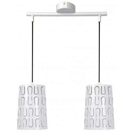 Lampy-sufitowe - oświetlenie wiszące biało-czarne 2x60w e27 vista 32-64271 candellux 