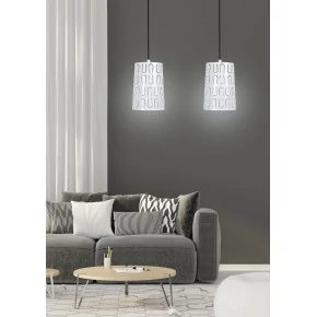 Lampy-sufitowe - oświetlenie wiszące biało-czarne 2x60w e27 vista 32-64271 candellux 