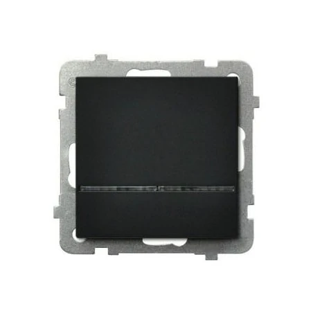 Wylaczniki-jednobiegunowe - czarny włącznik jednobiegunowy z podświetleniem pomarańczowym łp-1rs/m sonata ospel 