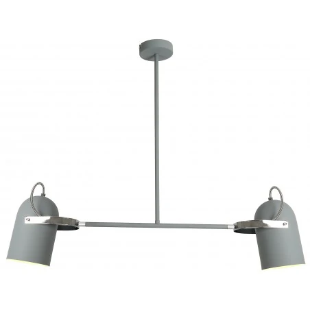 Lampy-sufitowe - lampa wisząca szara na dwie żarówki e27 2x40w gray 32-66510 candellux 