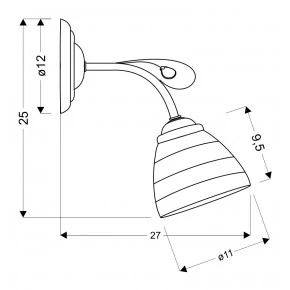 Kinkiety-do-salonu - lampa ścienna z kryształkiem 1x40w e27 simpli 21-64288 candellux 