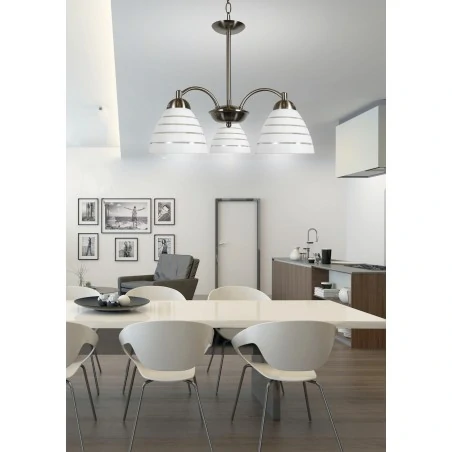 Lampy-sufitowe - satynowa lampa wisząca o szklanych kloszach 3x60w e27 uli 33-66152 candellux 