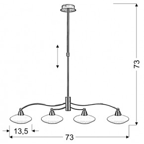 Lampy-sufitowe - lampa wisząca w kolorze satynowym i białym 4x40w g9 elisa 34-05994 candellux 