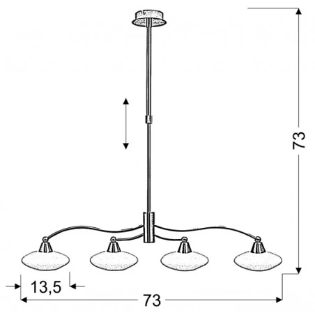 Lampy-sufitowe - lampa wisząca w kolorze satynowym i białym 4x40w g9 elisa 34-05994 candellux 