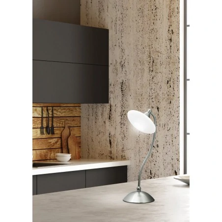 Lampki-nocne - satynowo - biała lampka stołowa 1x40w g9 elisa 41-06045 candellux 