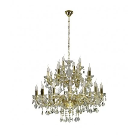 Lampy-sufitowe - dostojna złota lampa wisząca 28xe14 40w maria teresa 30-94622 candellux 