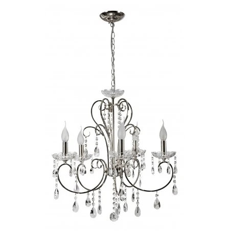 Strona-glowna - chromowana lampa wisząca z kryształkami 5*40w e14 aurora 35-96152 candellux 