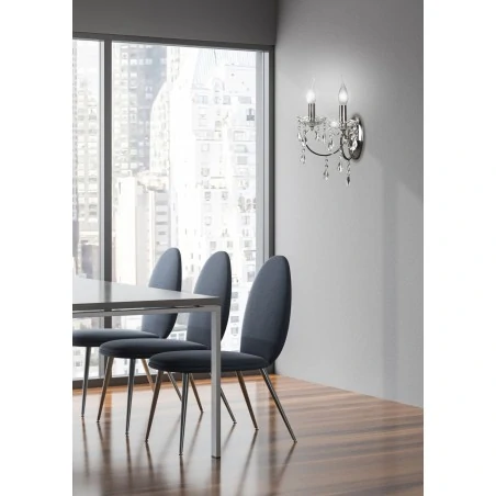 Kinkiety-do-salonu - kinkiet dekoracyjny z kryształkami 2xe14 22-96138 aurora candellux 