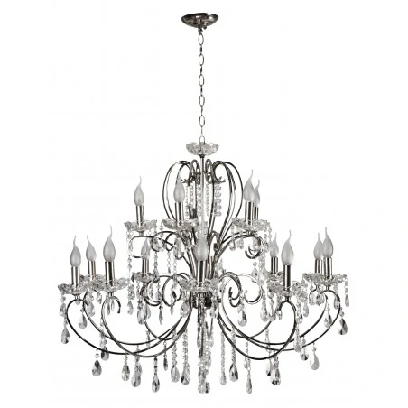 Lampy-sufitowe - ekskluzywna, chromowa lampa wisząca 15xe14 *40w aurora 30-97586 candellux 