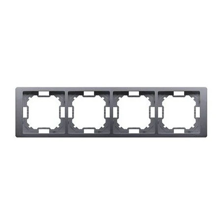 Ramki-poczworne - ramka poczwórna srebrny mat bmrc4/43 simon basic neos kontakt-simon 