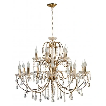 Strona-glowna - żyrandol kryształowy francuskie złoto 88cm 15x40w e14 aurora  30-99801 candellux 