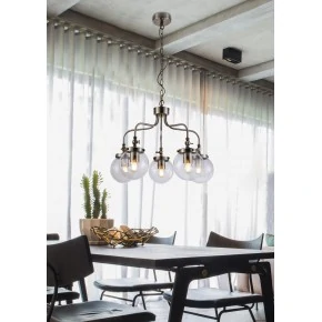 Oswietlenie-sufitowe - patynowa lampa wisząca z szklanymi abażurami 5x40w e27 ballet 35-70876 candellux 