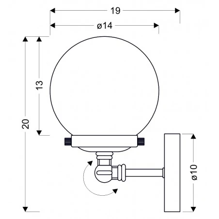 Kinkiety-do-salonu - nowoczesny patynowy kinkiet 1x40w e27 ballet 21-70852 candellux 