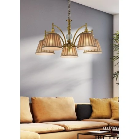 Lampy-sufitowe - efektowna lampa wisząca o regulowanej wysokości 5x40w e14 austin 35-13859 candellux 