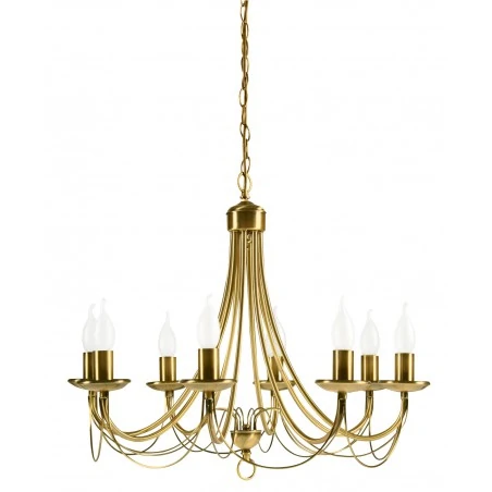 Lampy-sufitowe - złota dekoracyjna lampa bankietowa 8xe14 38-69187 candellux 