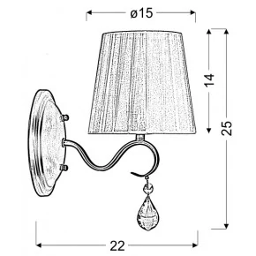 Kinkiety-do-salonu - elegancki kinkiet w kolorze patynowym 1x40w e14 fiesta 21-04420 candellux 