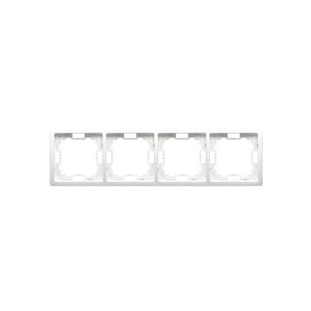 Ramki-poczworne - biała ramka poczwórna bmr4/11 simon basic standard kontakt-simon 