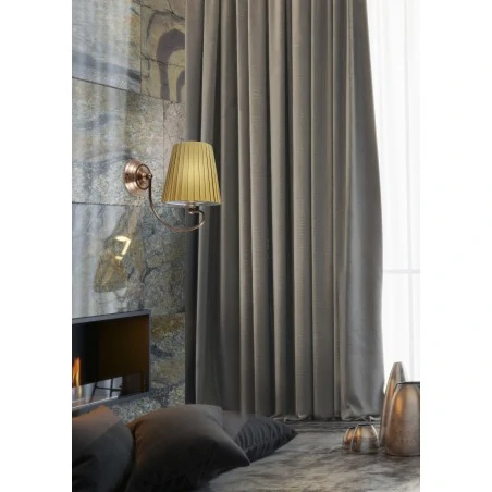 Kinkiety-do-salonu - kinkiet patynowo - miodowy 1x60w e27 mozart 21-33963 candellux 