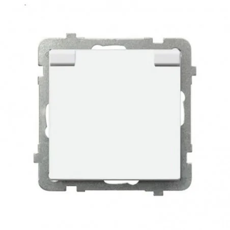 Gniazda-pojedyncze-podtynkowe - białe gniazdo bryzgoszczelne z uziemieniem ip-44 wieczko białe gph-1rz /m sonata ospel 