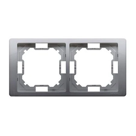 Ramki-podwojne - ramka podwójna inox bmrc2/21 simon basic neos kontakt-simon 