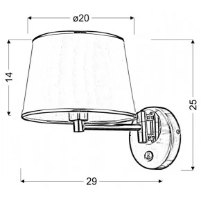 Kinkiety-do-salonu - lampa ścienna ruchoma 1x40w e14 ibis 21-01279 candellux 