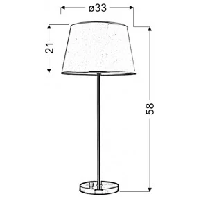 Lampki-nocne - elegancka lampa biurkowa o wysokość 58cm 1x40w e14 ibis 41-01354 candellux 