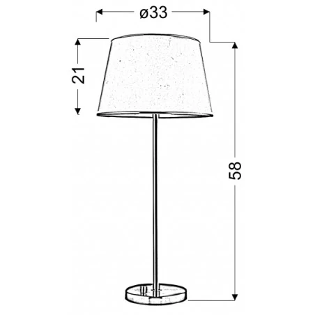 Lampki-nocne - elegancka lampa biurkowa o wysokość 58cm 1x40w e14 ibis 41-01354 candellux 
