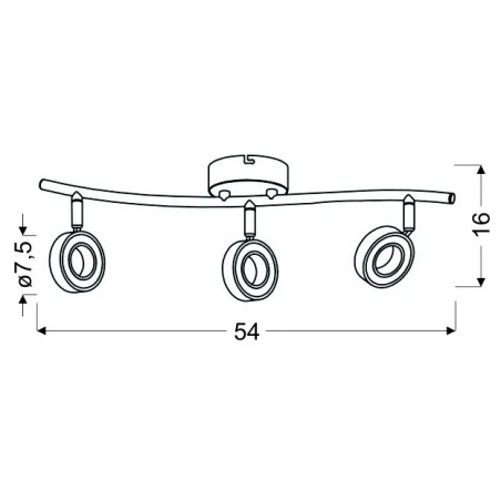 Lampy-sufitowe - potrójna listwa oświetleniowa led 3x5w 3000k vinola 93-65957 candellux 
