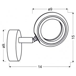 AURELION LAMPA KINKIET 1X4W LED CHROM 3000K