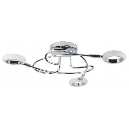 Lampy-sufitowe - designerska lampa sufitowa 3x4w led chrom 3000k aurelion 98-65582 candellux 