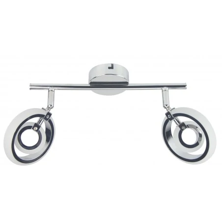 Lampy-sufitowe - chromowa lampa sufitowa led listwa 4cm 2x6w 3000k celt 92-62017 candellux 