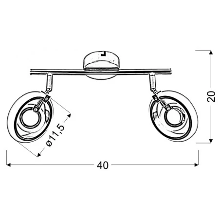 Lampy-sufitowe - chromowa lampa sufitowa led listwa 4cm 2x6w 3000k celt 92-62017 candellux 