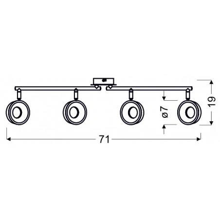 Lampy-sufitowe - lampa sufitowa chromowa o ruchomych kloszach led 4x4w 3000k isla 94-61720 candellux 