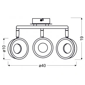 ISLA LAMPA SUFITOWA SPIRALA 3X4W LED CHROM 3000K