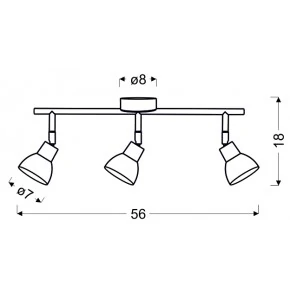 Lampy-sufitowe - lampa ścienna - listwa biało chromowa 3x5w led roy 93-67616 candellux 