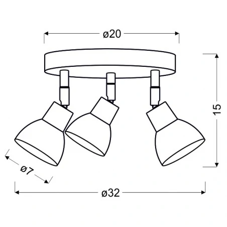 Lampy-sufitowe - plafon okrągły chromowo-biały  3x5w led cob 3000k roy 98-67678 candellux 