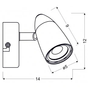 LIBERTY LAMPA KINKIET 1X4W LED CHROM