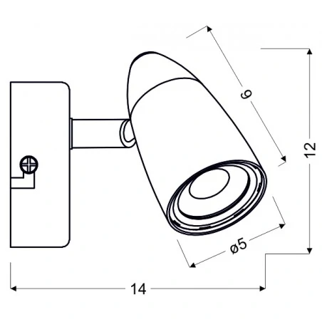 Kinkiety-do-salonu - kinkiet chromowany led pojedynczy liberty 91-49551 candelluc 