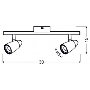 LIBERTY LAMPA SUFITOWA LISTWA 2X4W LED CHROM