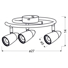 Lampy-sufitowe - lampa sufitowa spirala chrom led 3x4w 93-49612 liberty candellux 