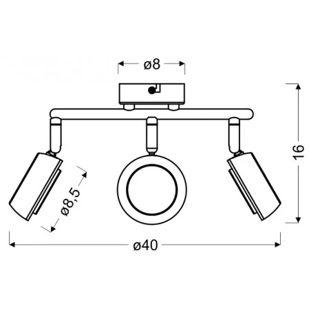 Lampy-sufitowe - szara spiralna  lampa sufitowa 3 punkty świetlne led mild 98-66558 candellux 