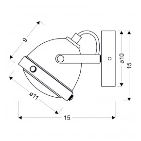 FRODO LAMPA KINKIET 1X40W GU10 RDZAWY
