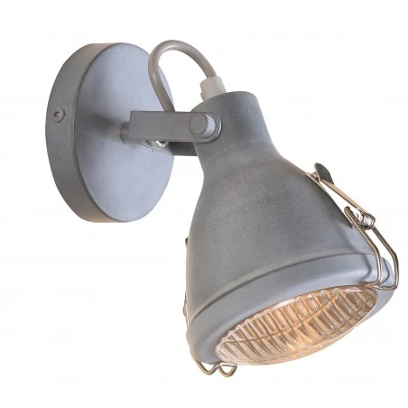 Kinkiety-do-salonu - szary kinkiet na żarówkę e14 o mocy 40w 91-71101 crodo candellux 