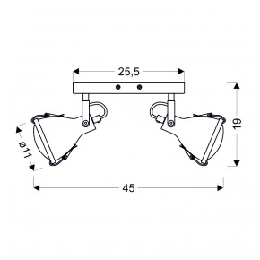 Oprawy-sufitowe - lampa sufitowa podwójna listwa w kolorze szarym 2xe14 2x40w 92-71118 crodo candellux 