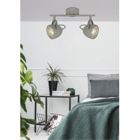 Lampy-sufitowe - spot oświetleniowy betonowo - szary 2x50w gu10 pent 92-68057 candellux 