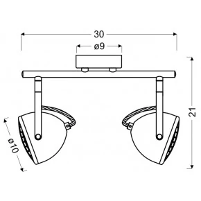 Lampy-sufitowe - spot oświetleniowy betonowo - szary 2x50w gu10 pent 92-68057 candellux 