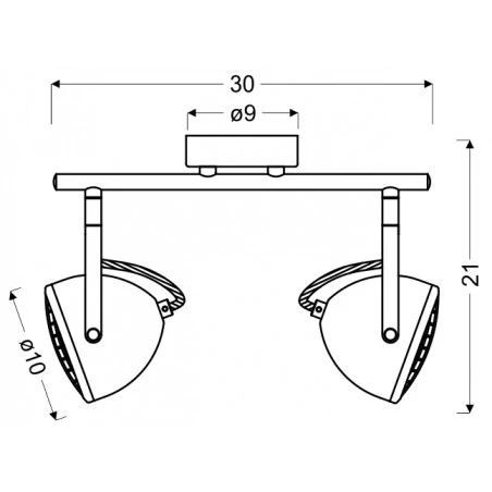 Lampy-sufitowe - spot oświetleniowy betonowo - szary 2x50w gu10 pent 92-68057 candellux 
